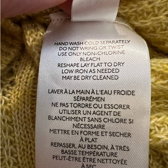 Anthropologie Women's Sweater Size XS in Yellow Green Partial Wool Blend - Picture 6 of 6